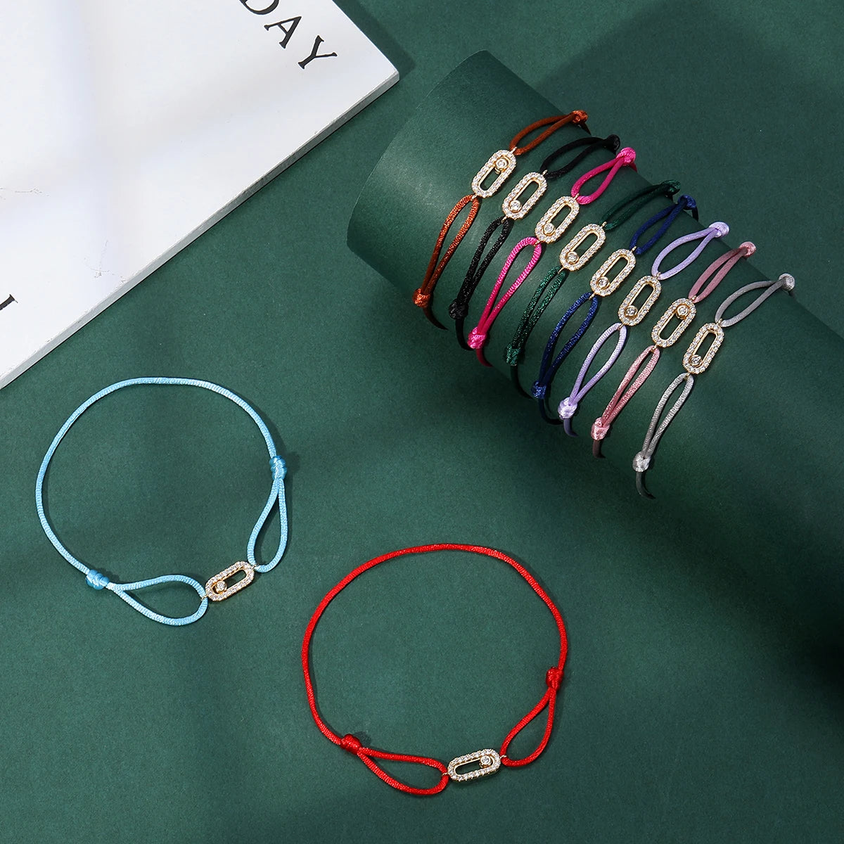 Bracelet Corde Pierre Ajustable