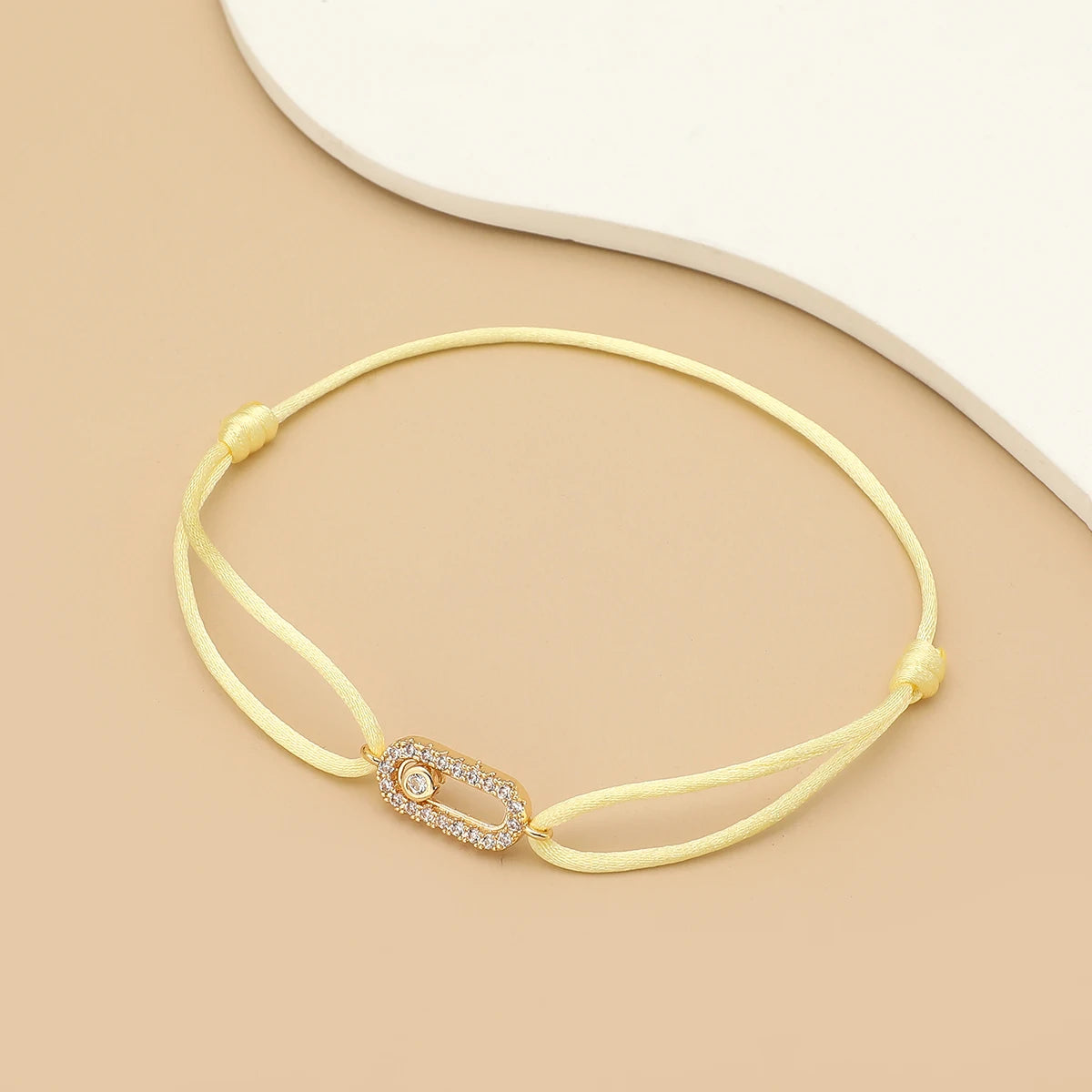 Bracelet Corde Pierre Ajustable