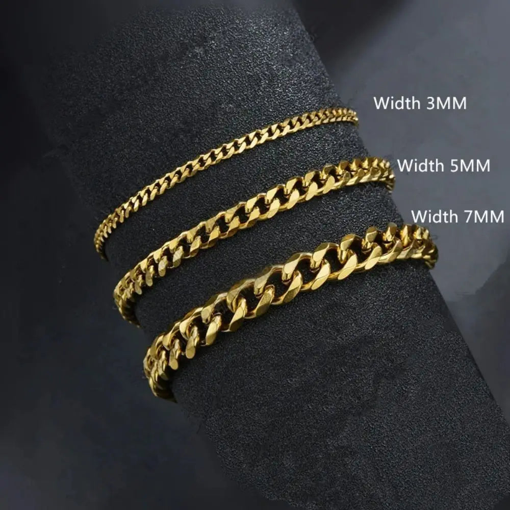 Bracelet Chaîne Cubaine Acier