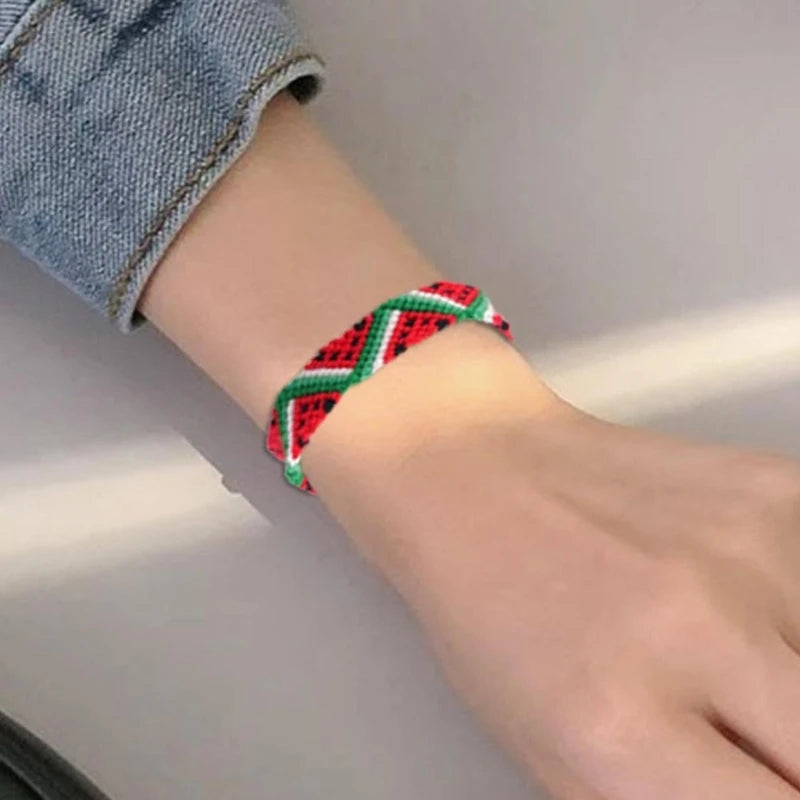 Bracelet Tressé Pastèque
