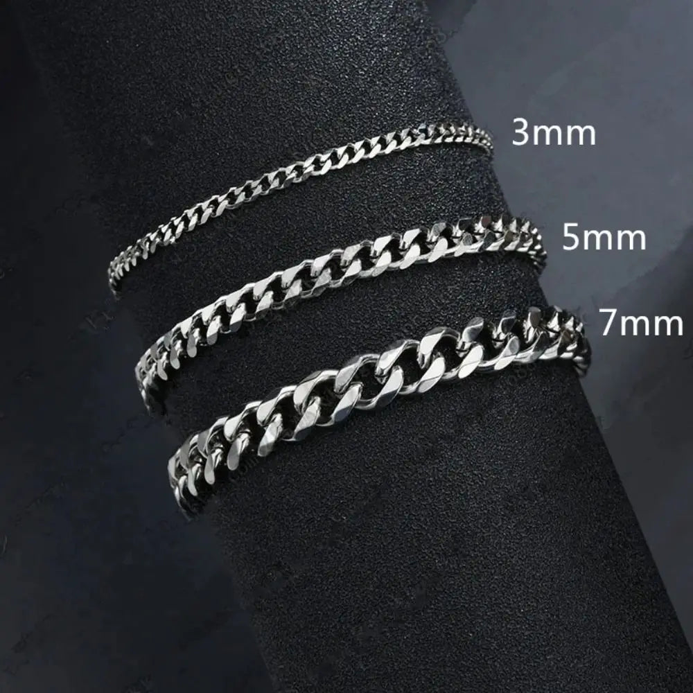 Bracelet Chaîne Cubaine Acier