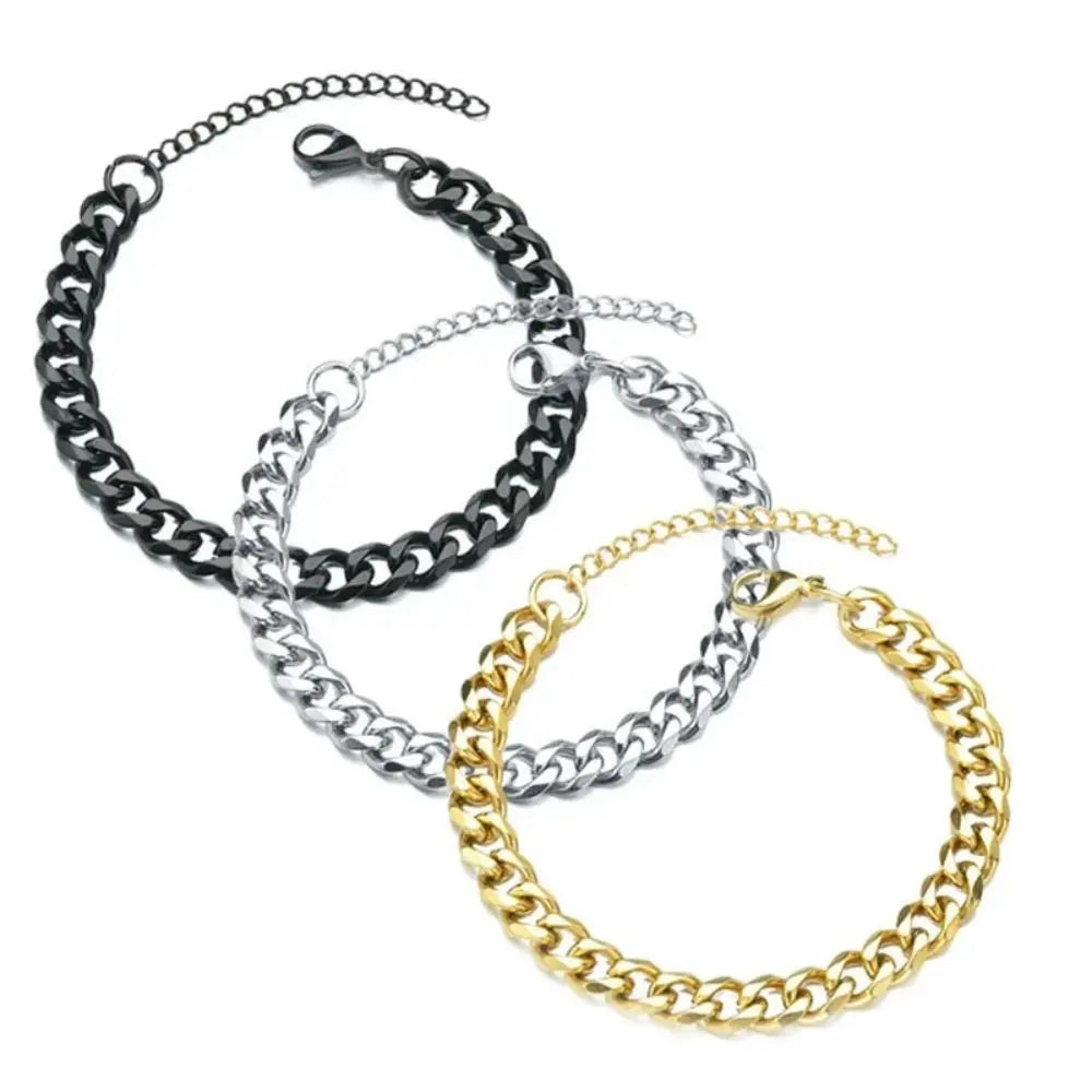 Bracelet Chaîne Cubaine Acier