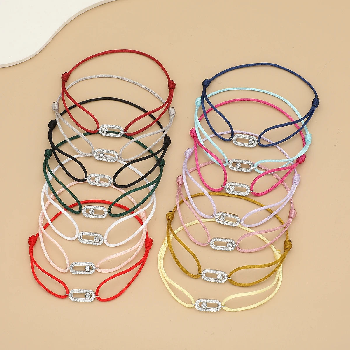 Bracelet Corde Pierre Ajustable