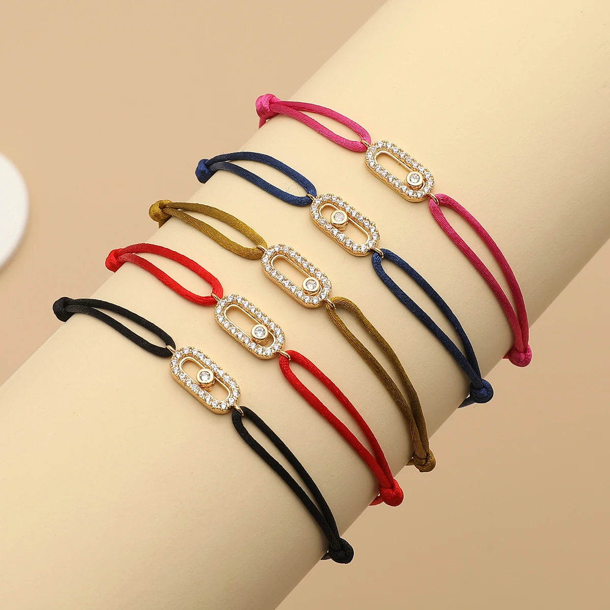 Bracelet Corde Pierre Ajustable