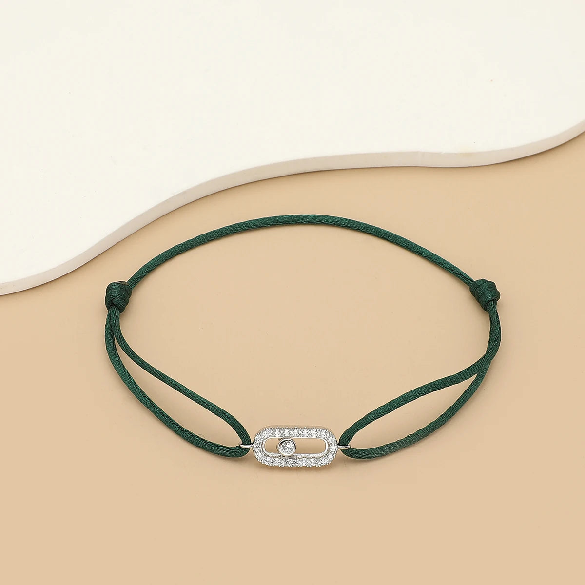 Bracelet Corde Pierre Ajustable