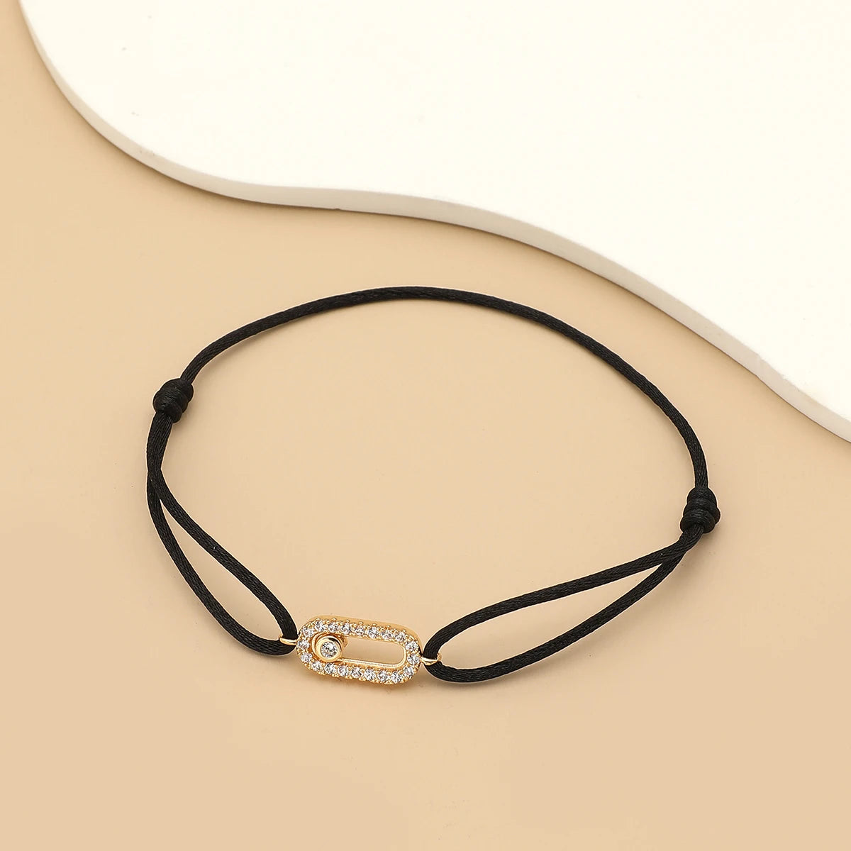 Bracelet Corde Pierre Ajustable