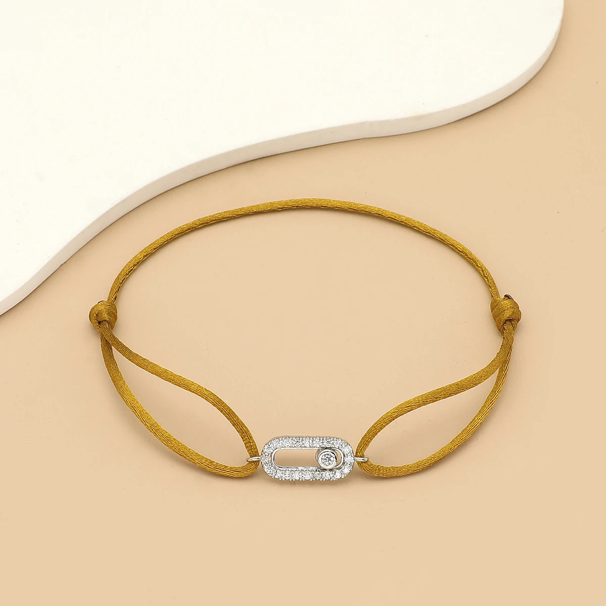 Bracelet Corde Pierre Ajustable