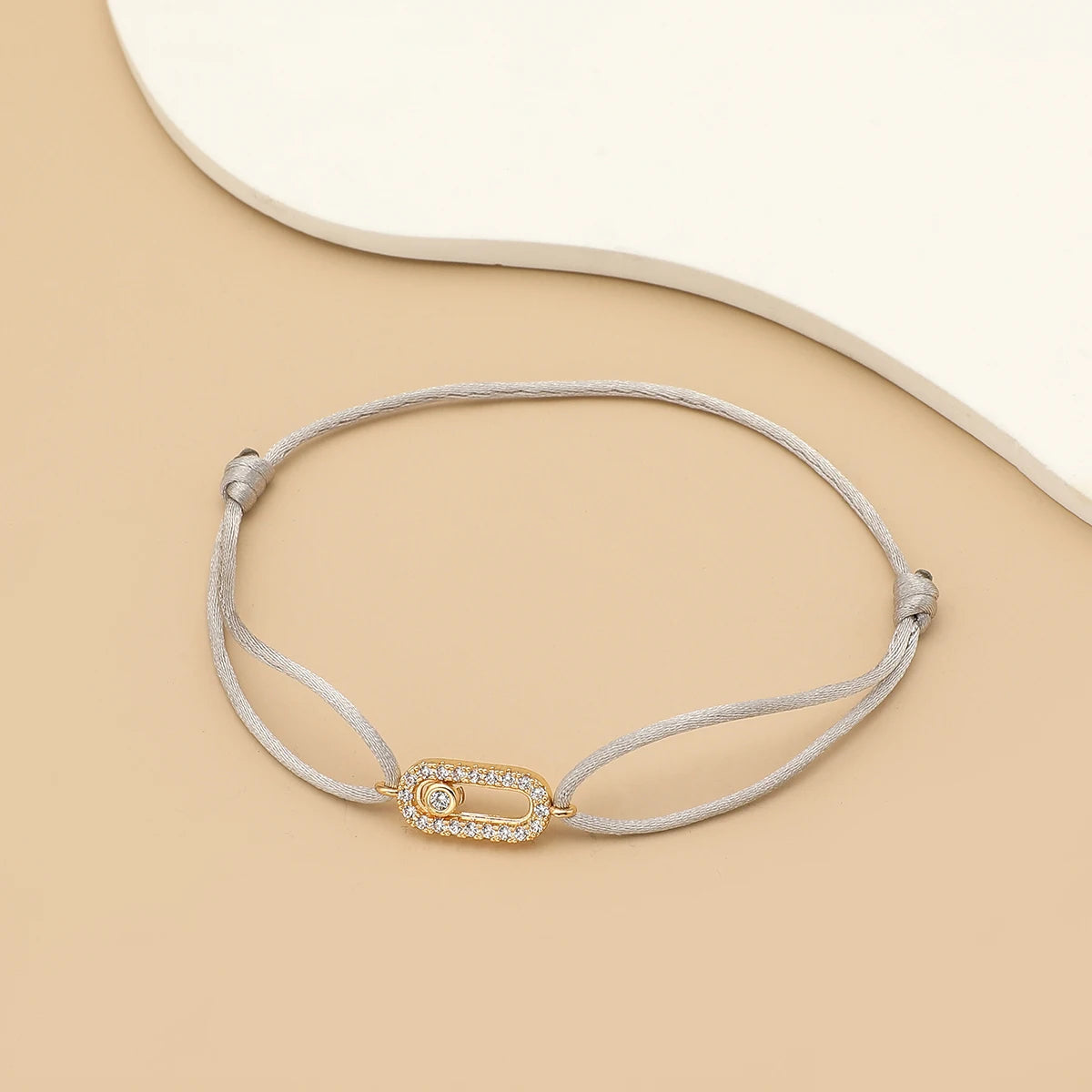 Bracelet Corde Pierre Ajustable