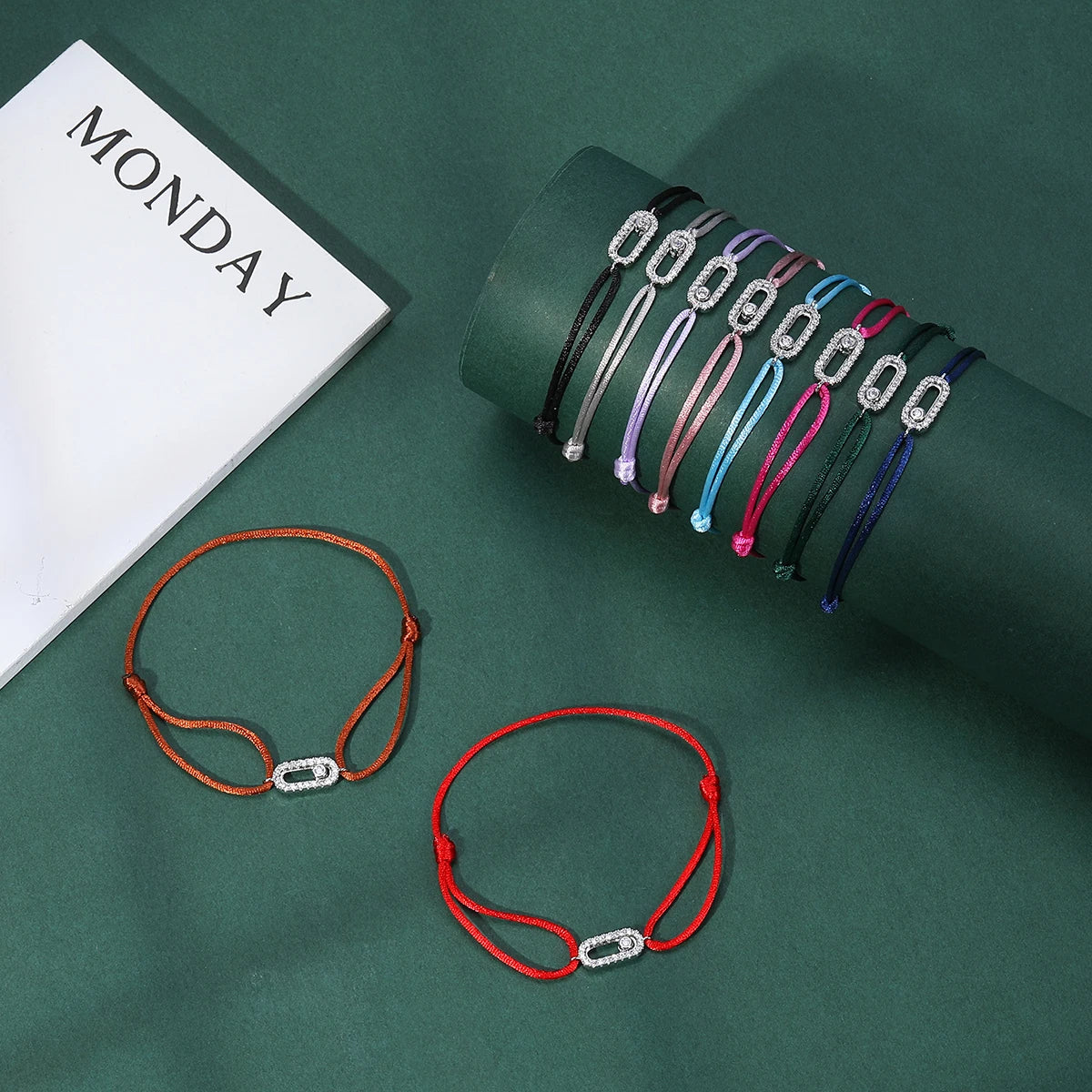 Bracelet Corde Pierre Ajustable