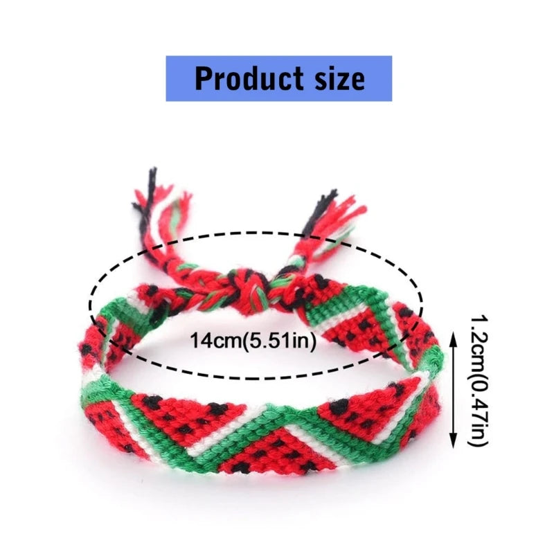 Bracelet Tressé Pastèque
