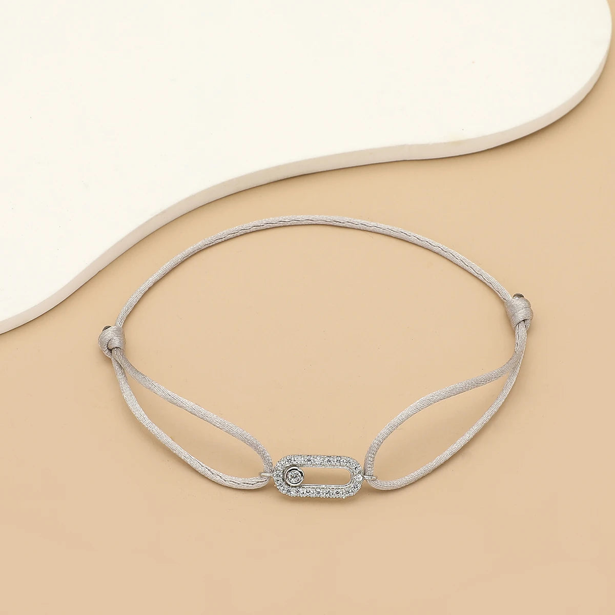 Bracelet Corde Pierre Ajustable