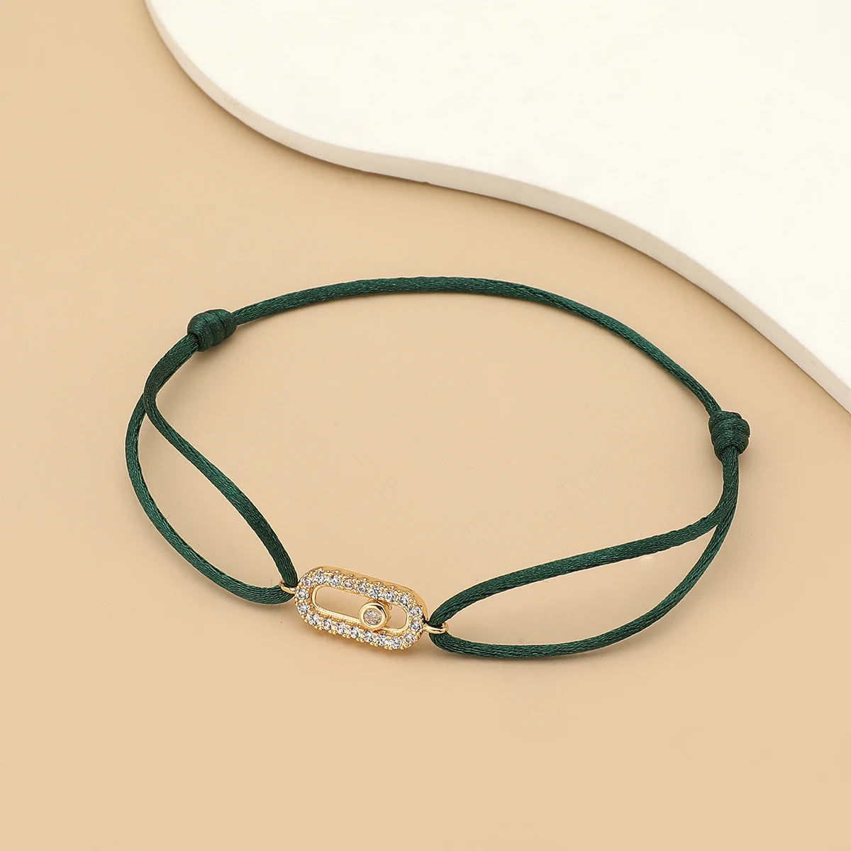 Bracelet Corde Pierre Ajustable