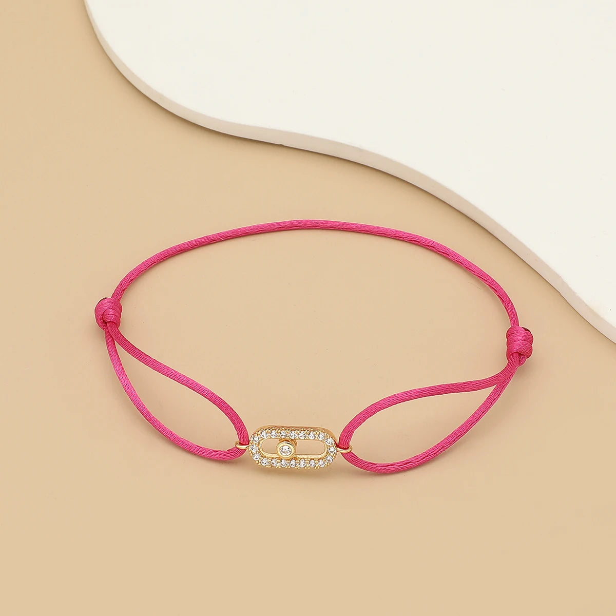 Bracelet Corde Pierre Ajustable