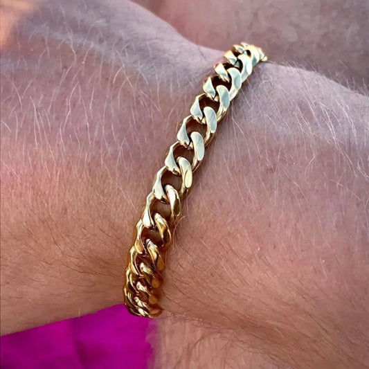 Bracelet Chaîne Cubaine Acier
