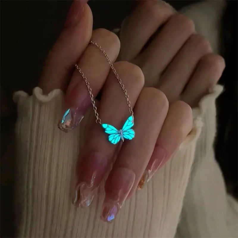 Parure Papillon Lumineux Bleu