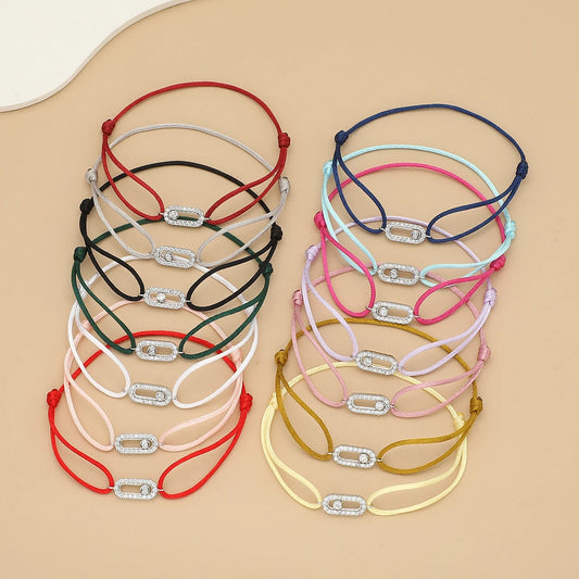 Bracelet Corde Pierre Ajustable